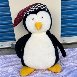 #87 Plush Penguin Stuffed Animal - Black and White